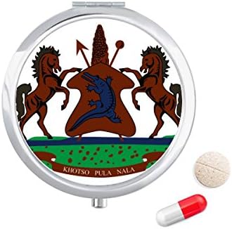 Lesotho Africa Emblemă Națională Pilula pentru Cauză de Medicină pentru Medicină pentru Buzunar Distribuitor de Containere