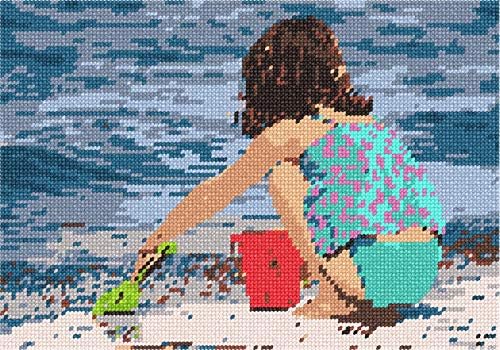 Pepita Needlepoint Canvas: Vacanță pe plajă, 10 x 7